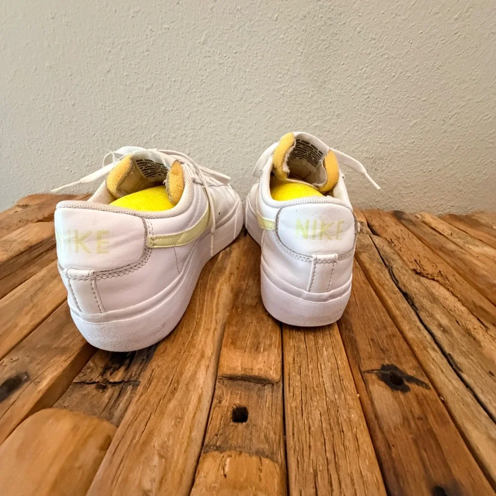 Nike Blazer Low Platform White Lemon Venom Womens Sneakers DJ0292-115 Size 8.5